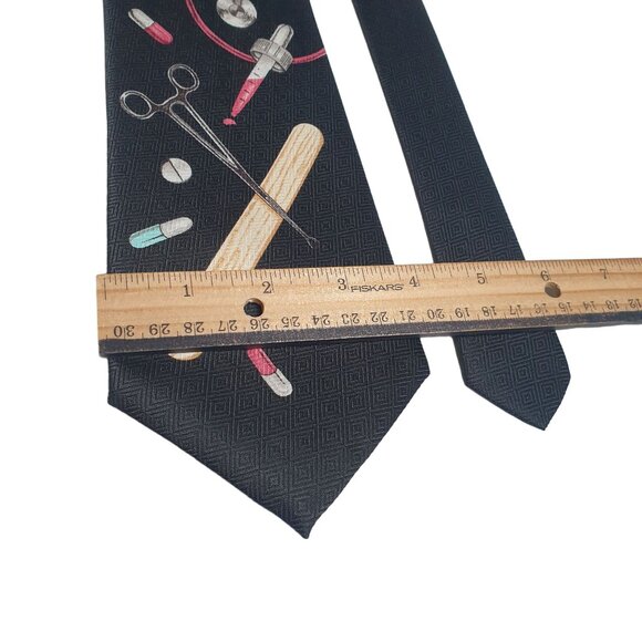 Keystone Hand Made Mens Medical Themed Necktie 100 Percent Polyester Made in Kor - Picture 2 of 5